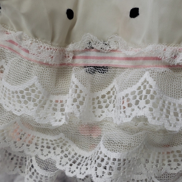 Vintage 50s Half Slip Embroiidered Flowers. Acetate GUC See Pics - Picture 14 of 15